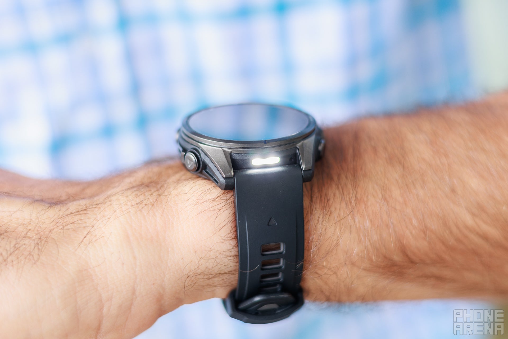 A flashlight is a cool extra (Image by PhoneArena) - Garmin Fenix 8 Review: Superb, but costly